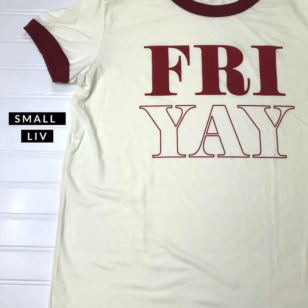 Lularoe Liv FriYay Fri Yay Friday Liv T top shirt
